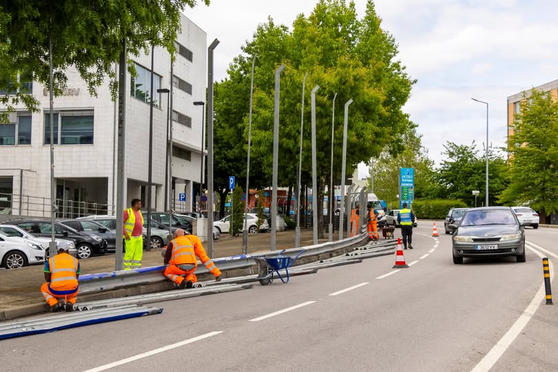 Operação de trabalhos de montagem do Circuito Internacional de Vila Real