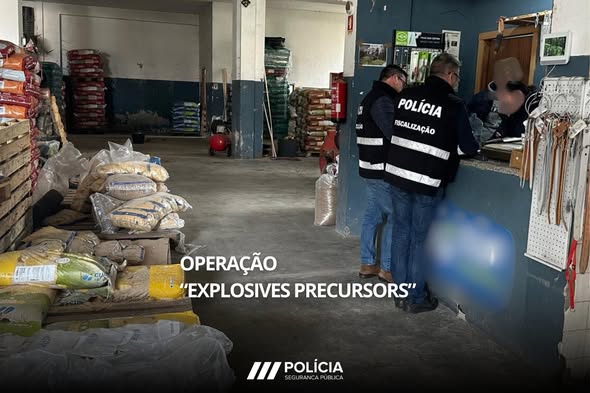 PSP de Vila Real em ação de fiscalização dirigida a precursores de explosivos